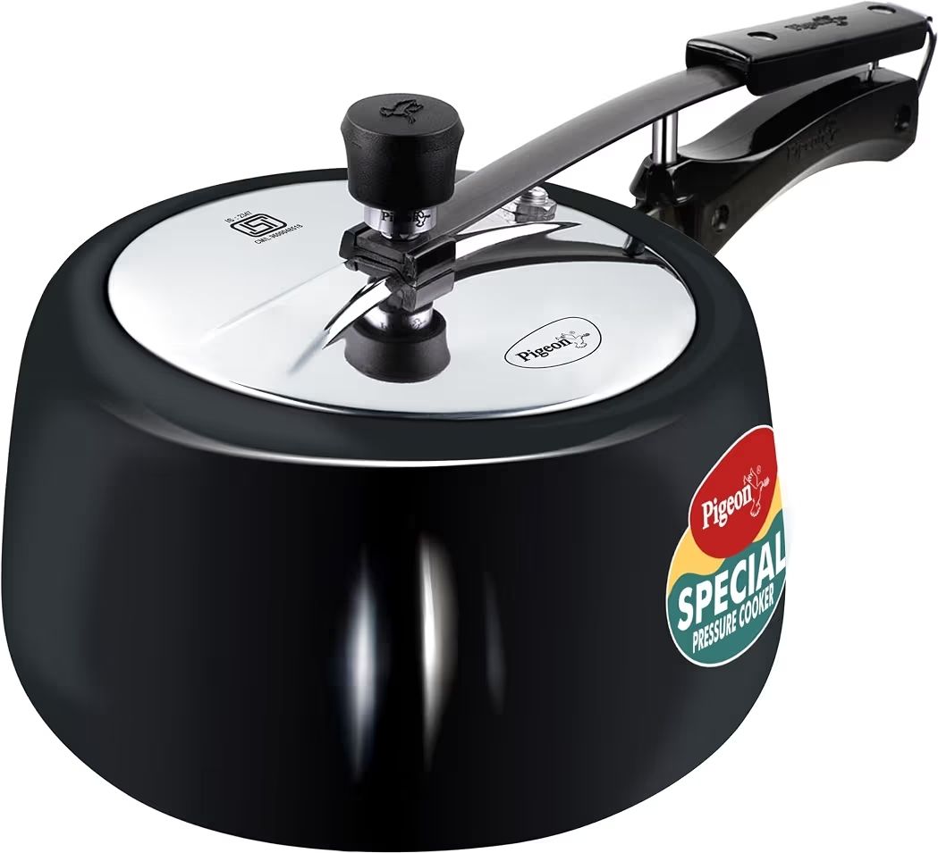 Hard Anodised Aluminium Inner Lid Cooker - 3 Litre with Induction Base, Medium 3 L Induction Bottom Pressure Cooker-image-27