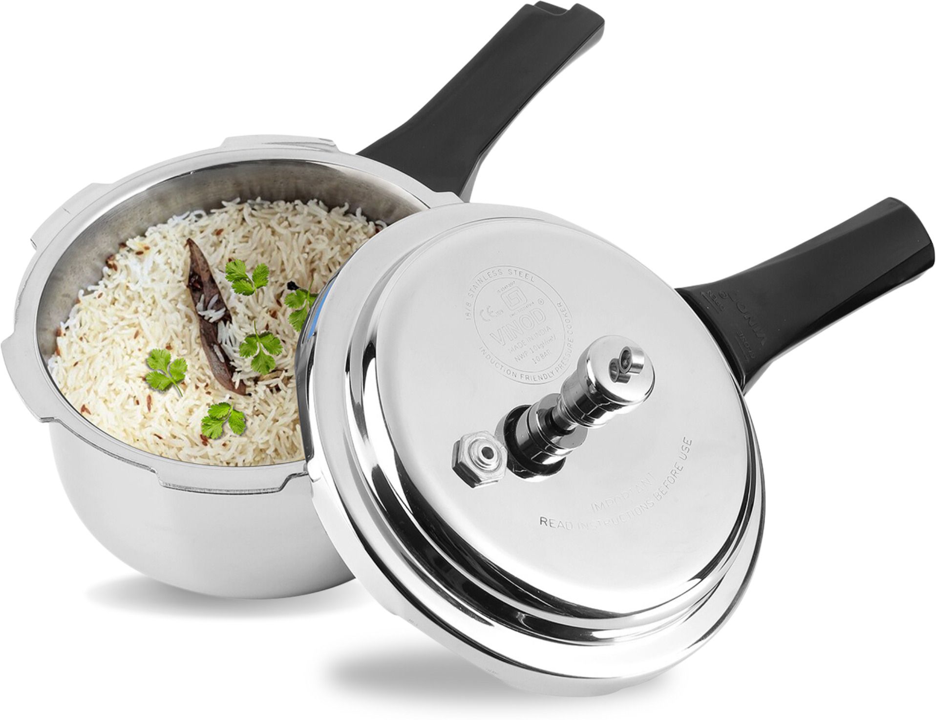 vinod Platinum Triply Stainless Steel Outer Lid Pressure Cooker 5 L Induction Bottom Pressure Cooker-picture-22