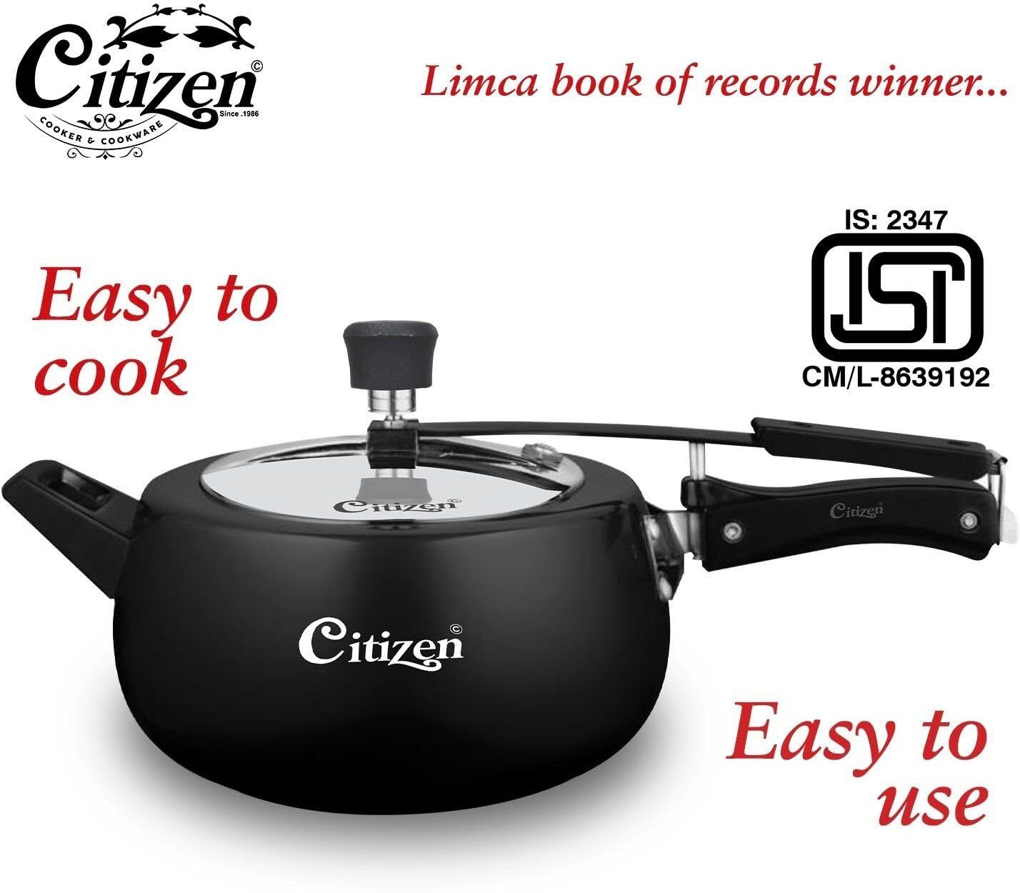 Handi 5.5L Black Hard Anodies Induction Base with Stainless Steel Inner Lid 5.5 L Pressure Cooker-image-44