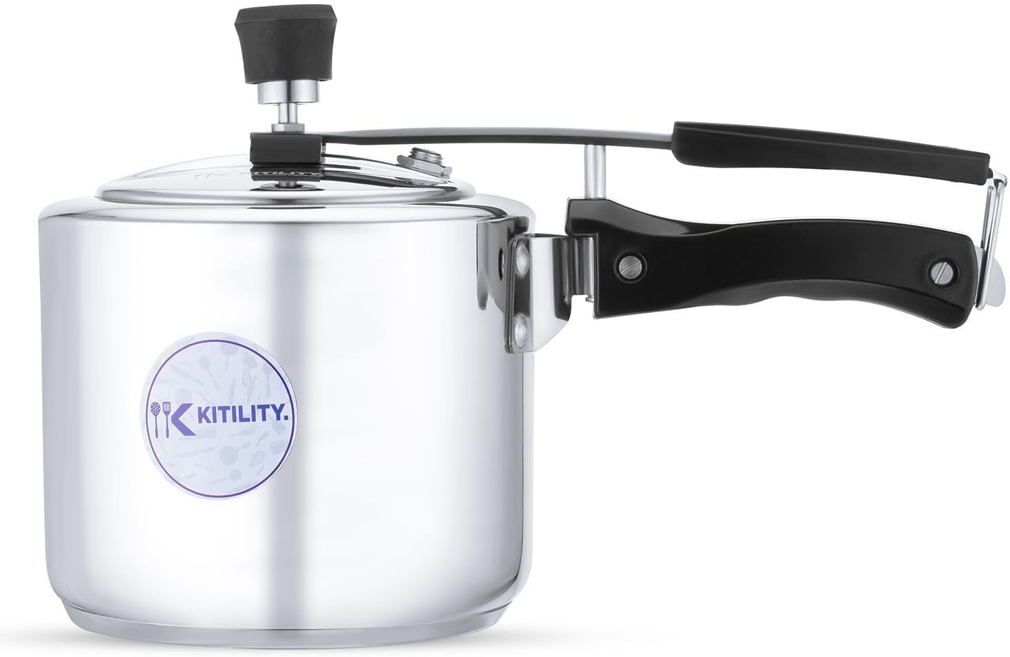 Inner Lid Pressure Cooker Cooker Induction Cooker Silver 3 L Induction Bottom Pressure Cooker-image-47