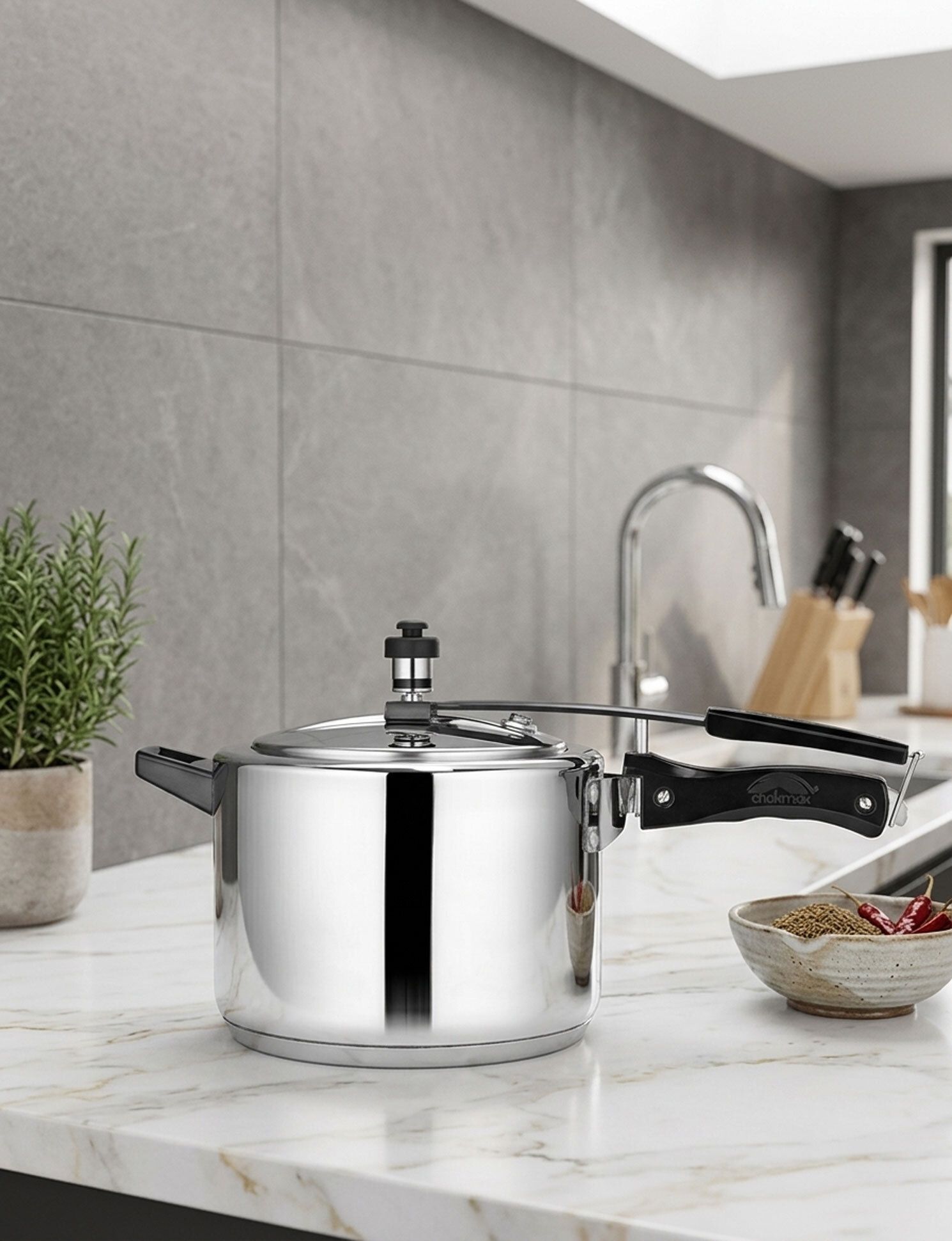 COOKER SS IMPACT/B l Pressure Cooker | Heavy Gauge SS Body 5 L Pressure Cooker-image-28