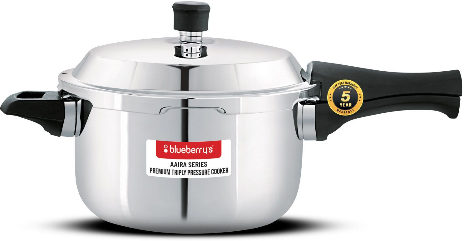 blueberry's Triply Stainless Steel Pressure Cooker, ISI Certified 5 L Induction Bottom Pressure Cooker-picture-22