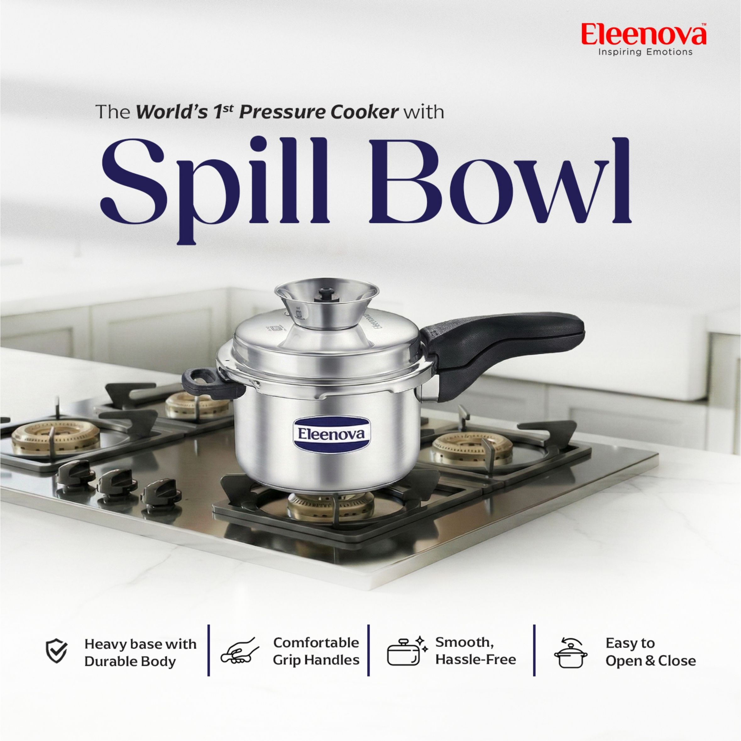 Eleenova Legacy SS OL Cooker 5 L 5 L Induction Bottom Pressure Cooker-image-25