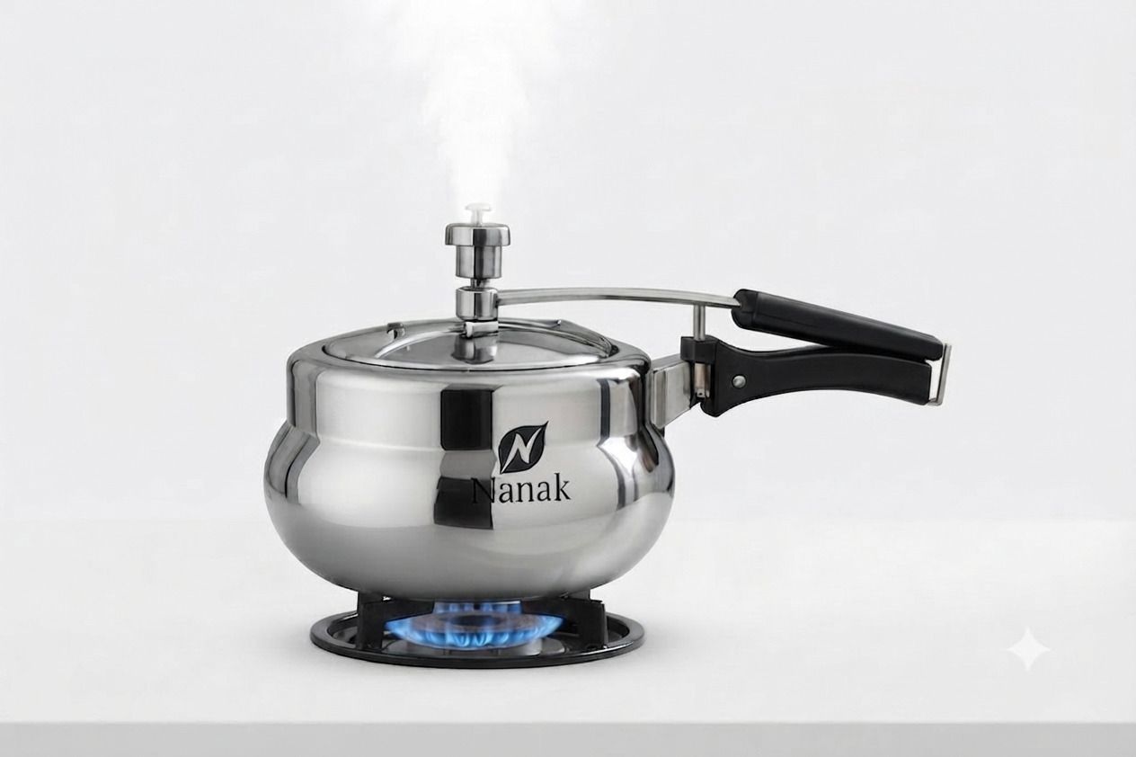 NANAK 2 L Aluminium Inner Lid Pressure Cooker for Gas Stove 2 L Induction Bottom Pressure Cooker-image-20