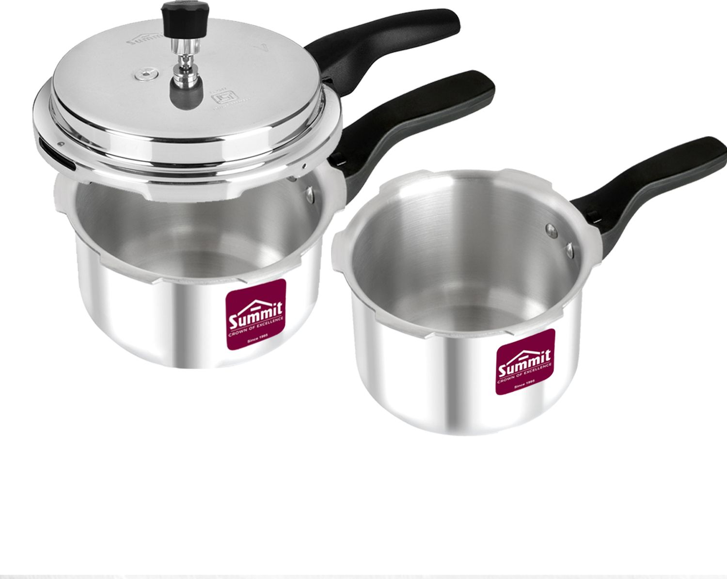 summit 2 & 3 Litre Combipack Supreme 1 Common Lid 3 L Pressure Cooker-picture-24