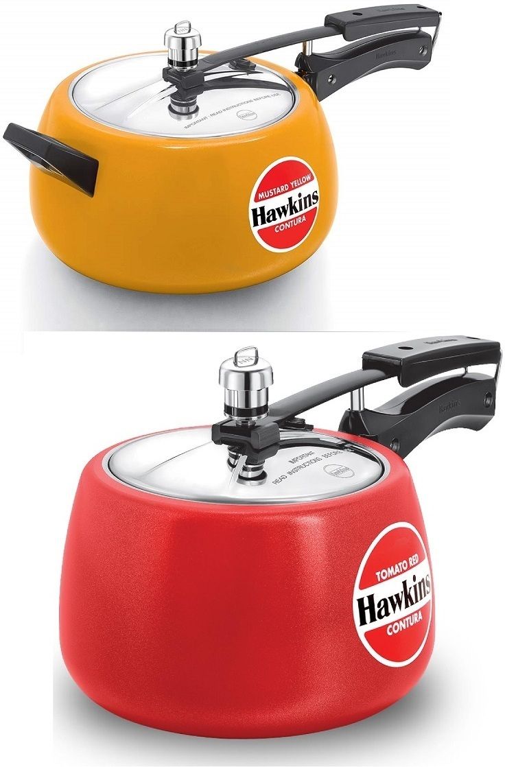 Pressure Cooker Mustard Yellow Ceramic Coated 5 L(CMY50),Red 3 L(CTR30) 5 L, 3 L Pressure Cooker-image-39