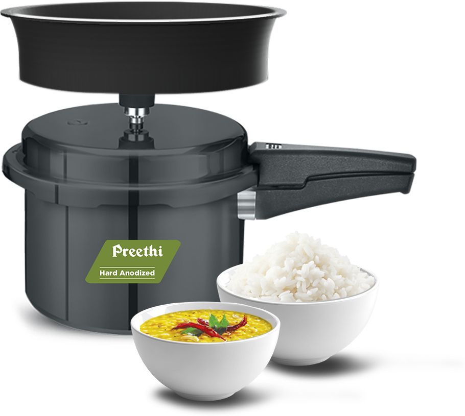Preethi 3L Hard Anodised Pressure Cooker with Spill Splash Shield (PC 032) 3 L Induction Bottom Pressure Cooker-image-30