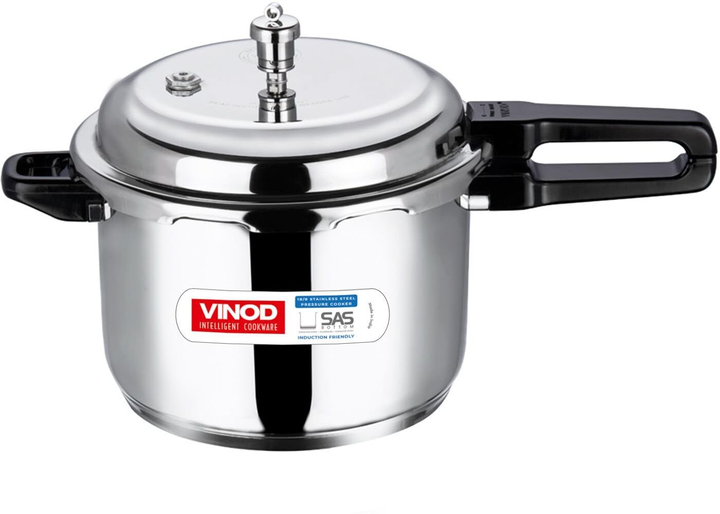 vinod 18/8 Stainless Steel Unique Sandwich Bottom Outer Lid 8 L Induction Bottom Pressure Cooker-picture-10