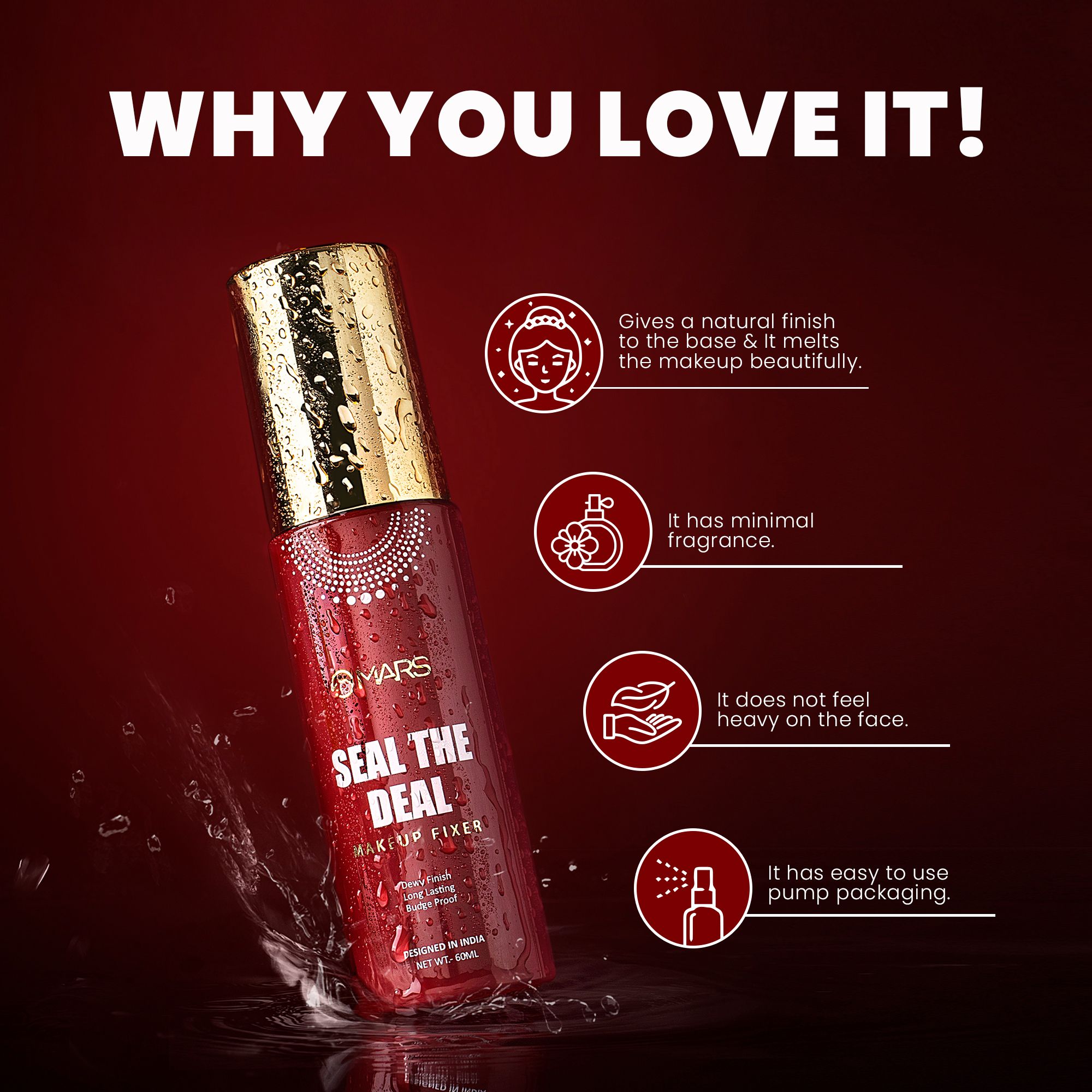 mars Long Lasting Budge Proof Oil Free Makeup fixer Seal The Deal Primer - 60 ml-picture-21