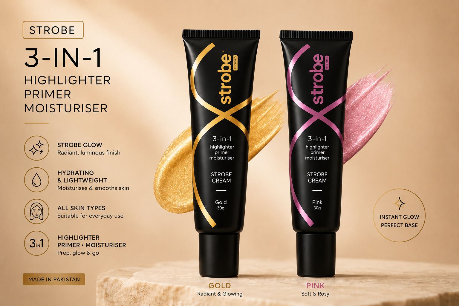 PINK & GOLD STROBE CREAM PACK OF 2 Primer - 60 ml-image-45