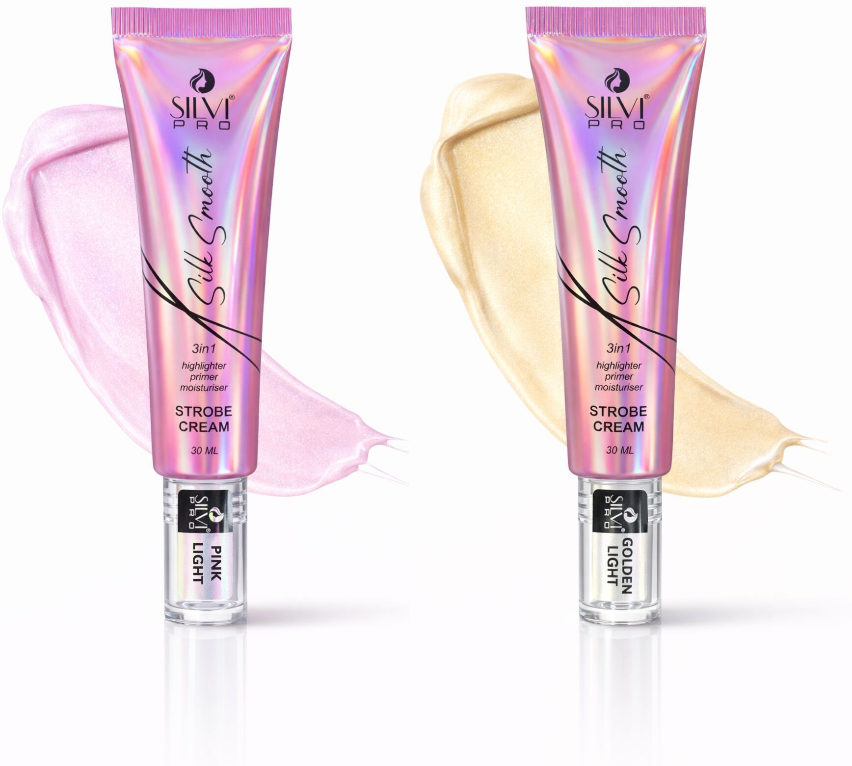3-in-1 Strobe Cream - Pink & Golden Glow (Pack of 2) Primer - 60 ml-image-47