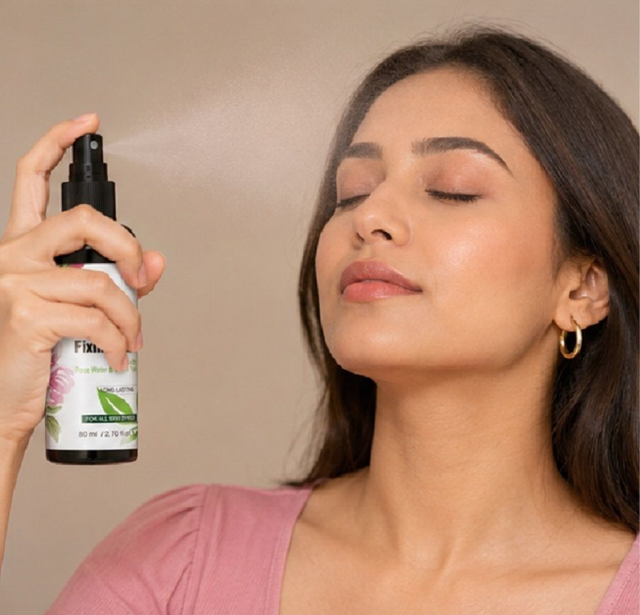 latixmat Best Long Lasting Makeup Fixing Mist with Rose Water & Green Tea Primer - 80 ml-picture-5
