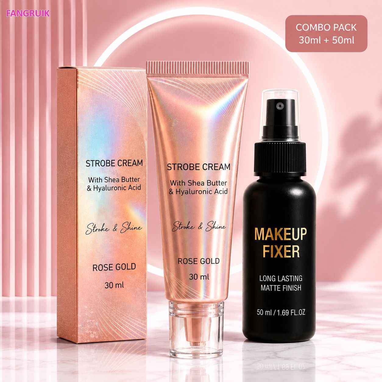 Beauty Routine Starter Kit with Illuminating Strobe Cream and Face Setting Spray Primer - 80 ml-image-37