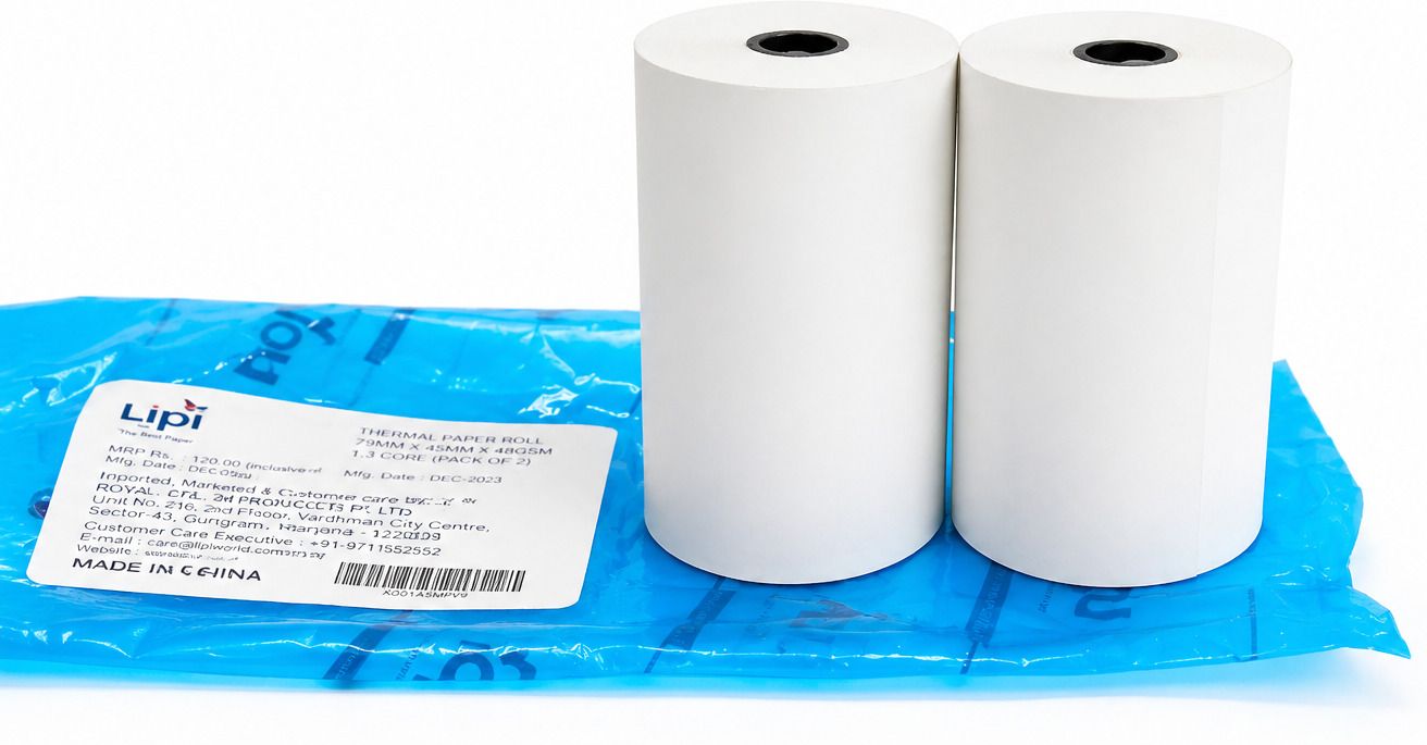 Lipi THERMAL PAPER ROLLS 79MM X 45M, 48 GSM ( PACK OF 2 ) Wireless Print Server-image-32