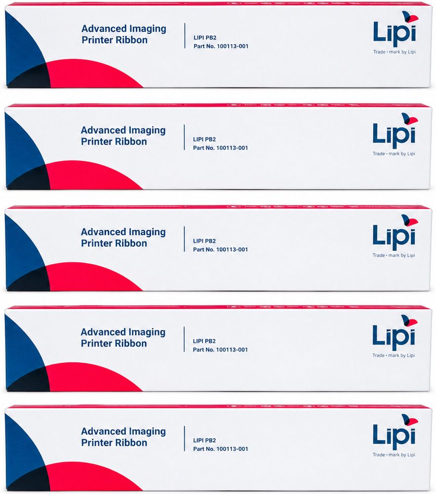 Lipi ORIGINAL PB2/PB10 RIBBON CARTRIDGE ( PACK OF 5 ) Wireless Print Server-image-1
