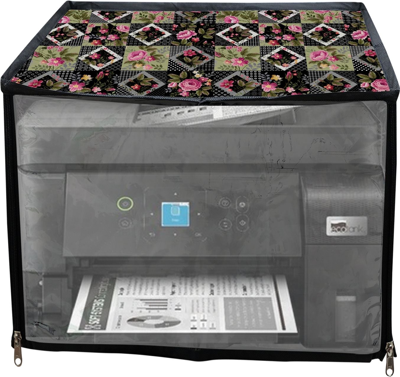JMT Printer Cover For Epson Eco Tank M2050 Ink Tank Printer (Hara Check Print) Printer Cover-picture-36