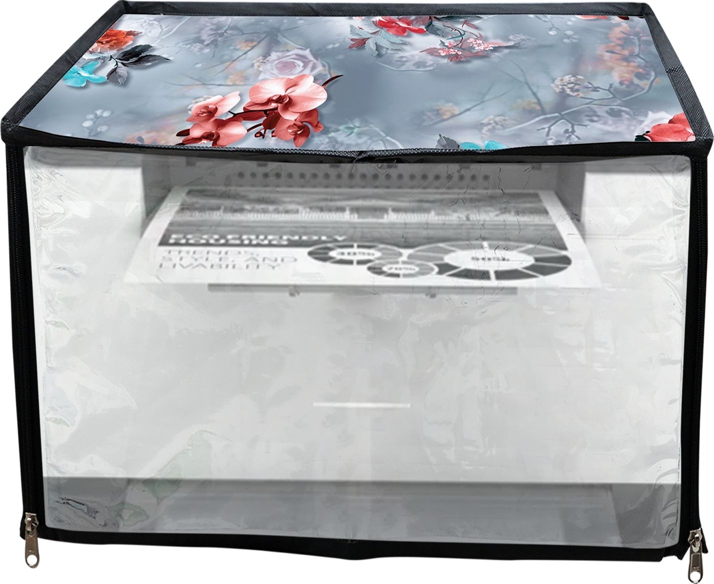 ATP Printer Cover For HP LaserJet M208dw Printer (Grey Floral Print) Printer Cover-picture-17