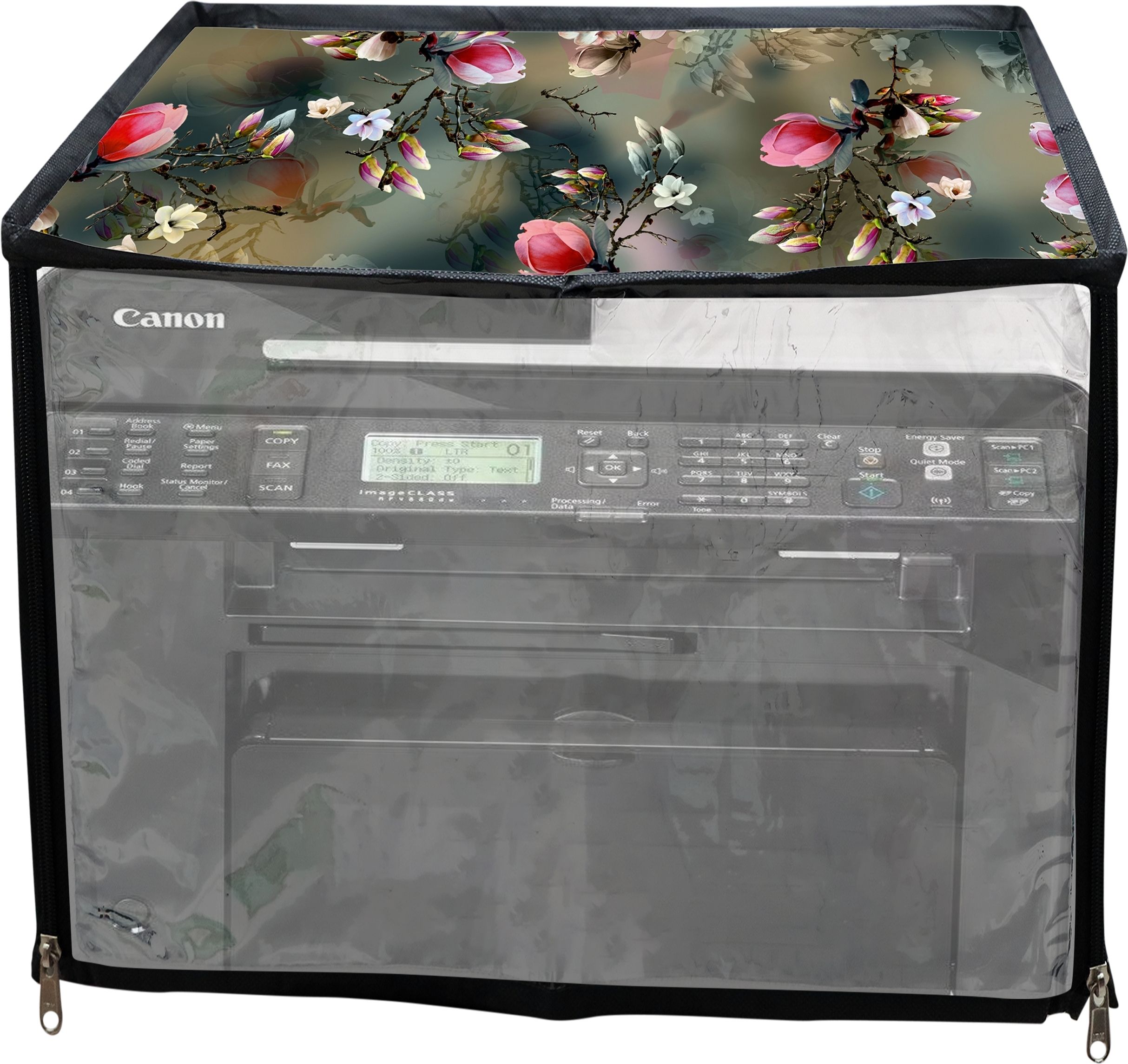 PrimeCover For Canon Laser imageCLASS MF4880dw Wireless Monochrome Green Flower Printer Cover-image-27
