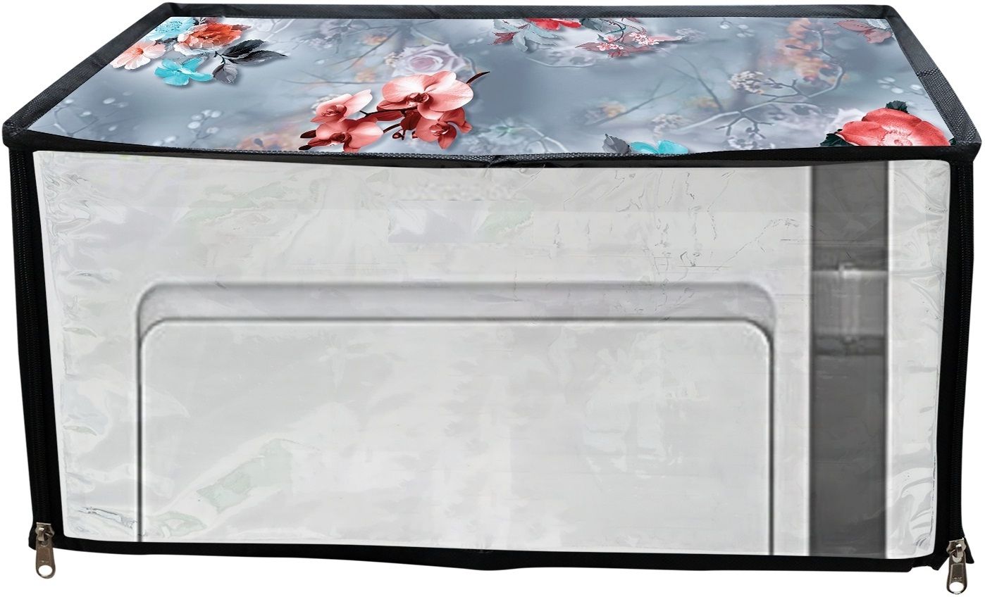 JMT SUITABLE FOR EPSON ECO TANK M 1140-GREY FLORAL PRINT Printer Cover-image-42