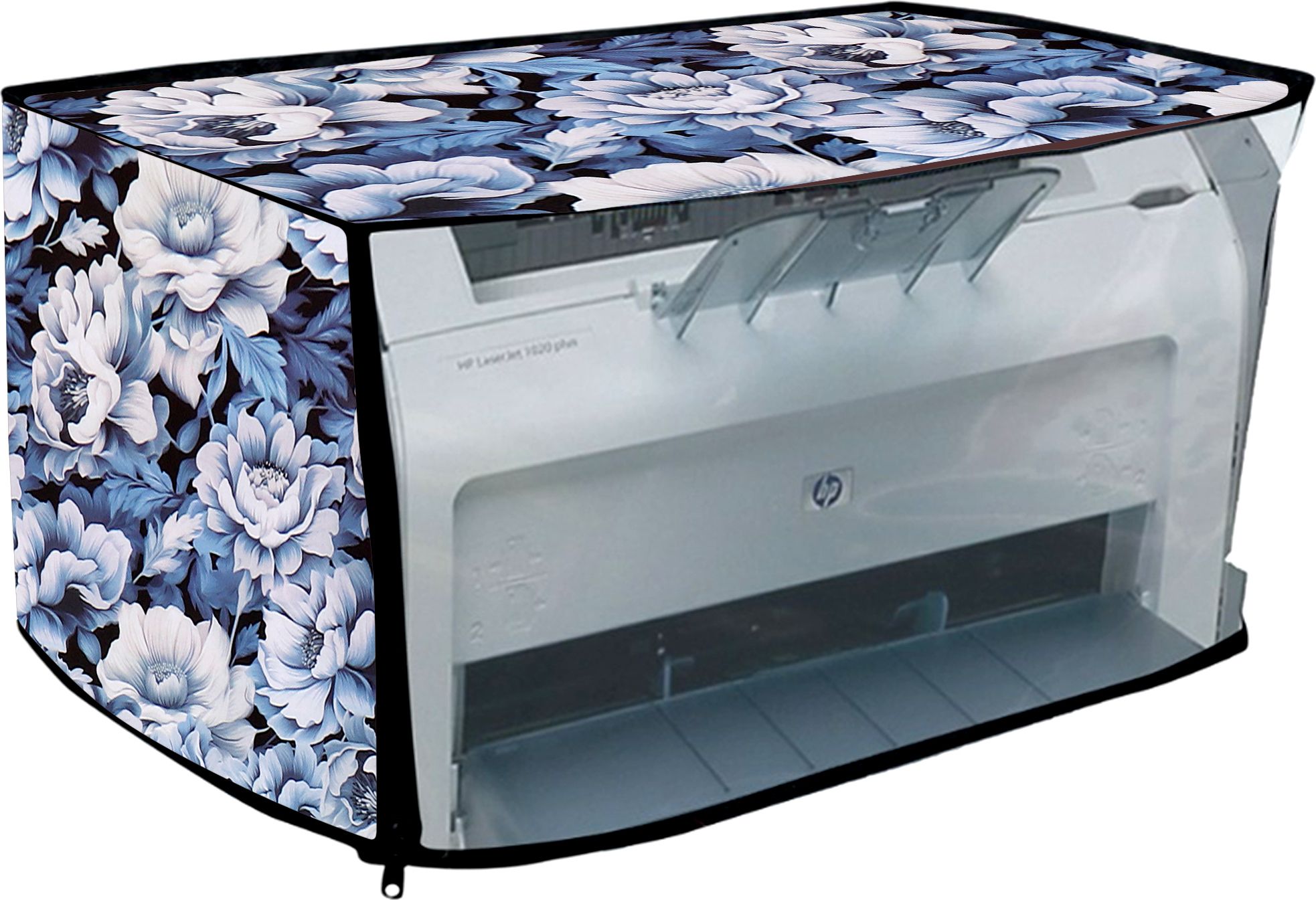 Mogne Fab HP Laserjet M1020 Plus Blue Flower Printer Cover-image-16