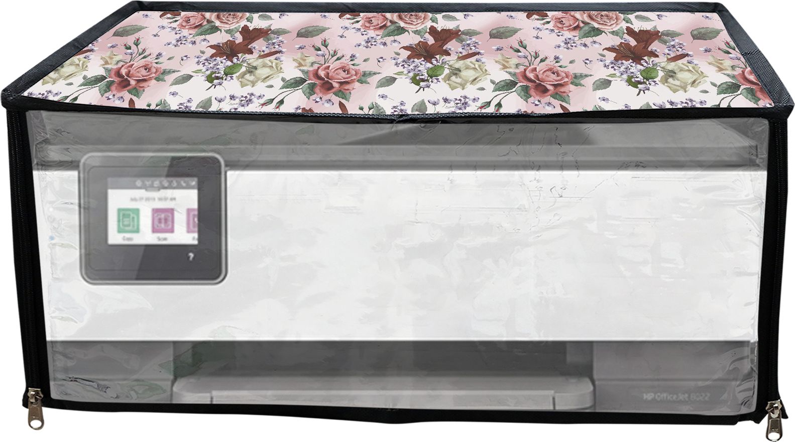 JMT Printer Cover For HP Officejet Pro 8022 All in One Printer (Grey Rose Print) Printer Cover-picture-38