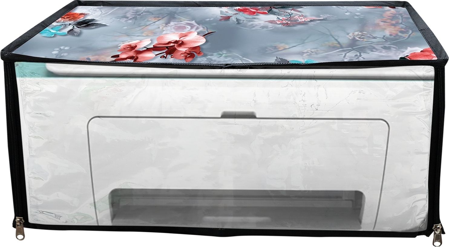 ATP Printer Cover For HP Desk Jet 2623 All in One Printer (Grey Floral Print) Printer Cover-picture-18