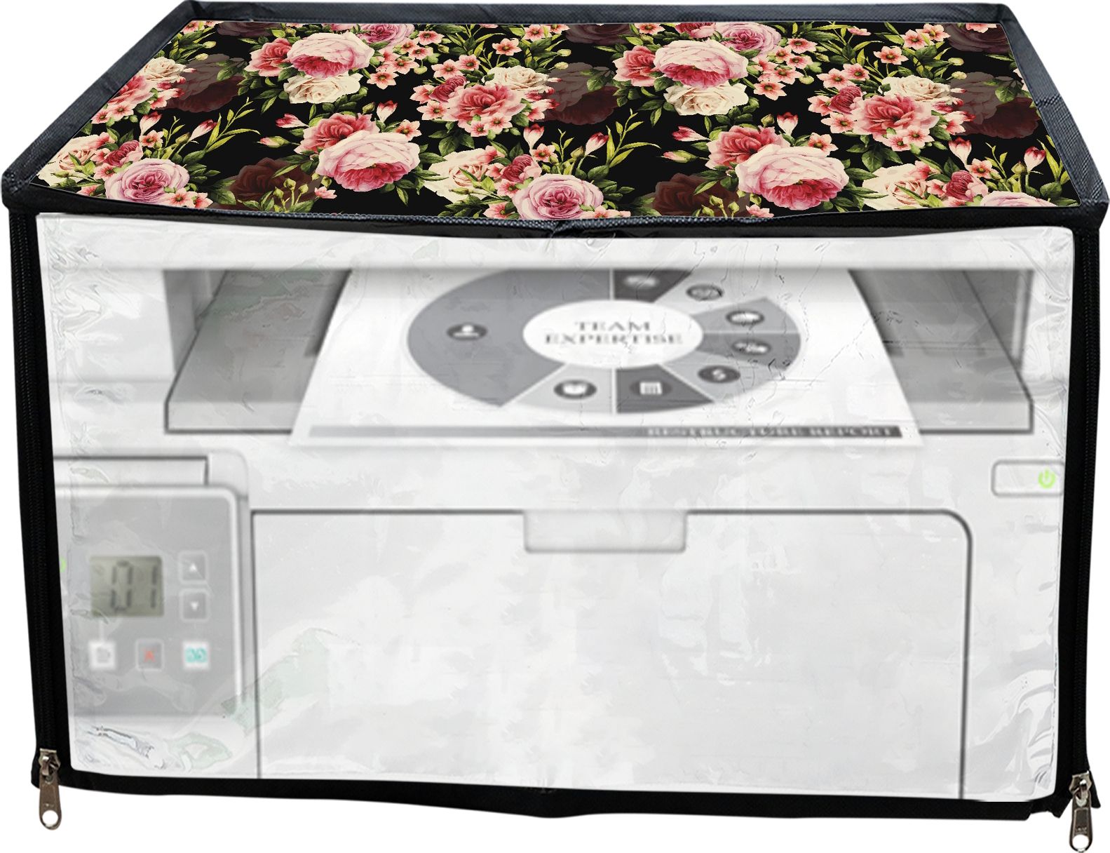 JMT Printer Cover For HP Laserjet Ultra MFP 134A Printer (Black Rose Print) Printer Cover-image-17