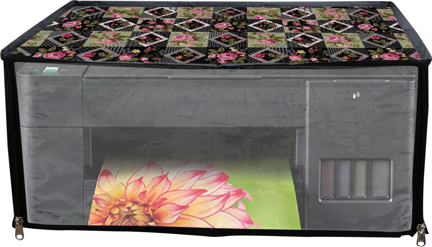 ATP Printer Cover Suitable for Brother DCP-T220 Ink Tank Printer(Green Floral) Printer Cover-image-14