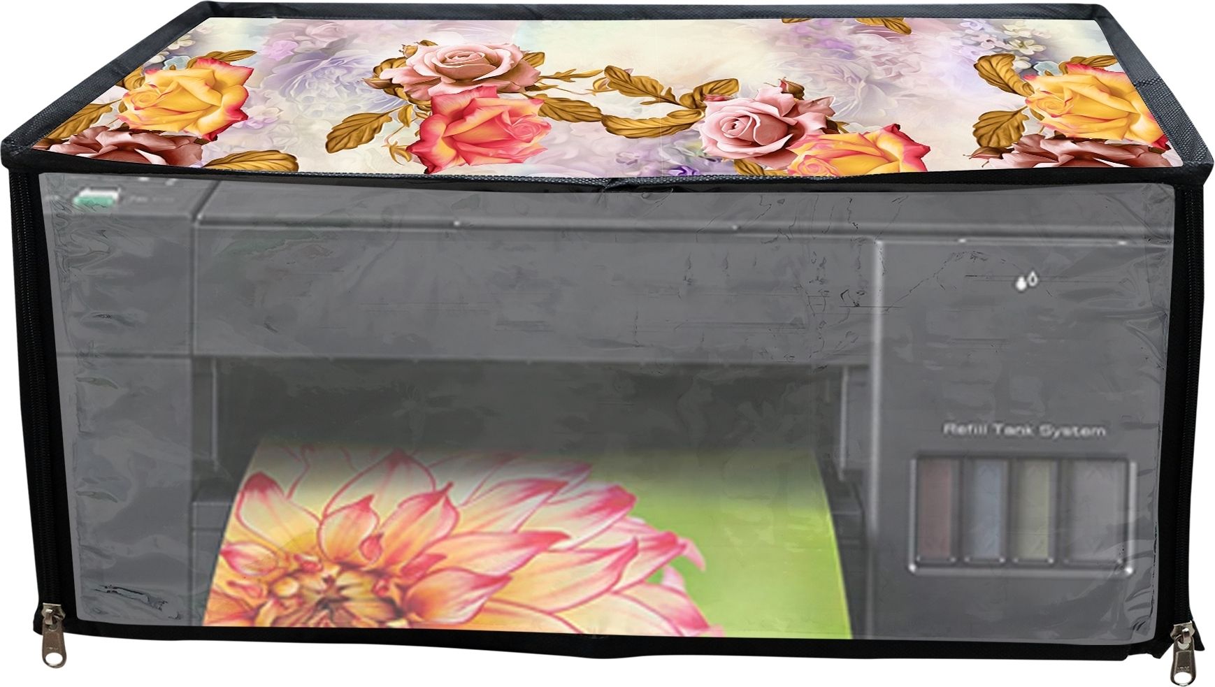 LoomStar for Brother Ink Tank DCP-T220 Cream Flowers Printer Cover-picture-34