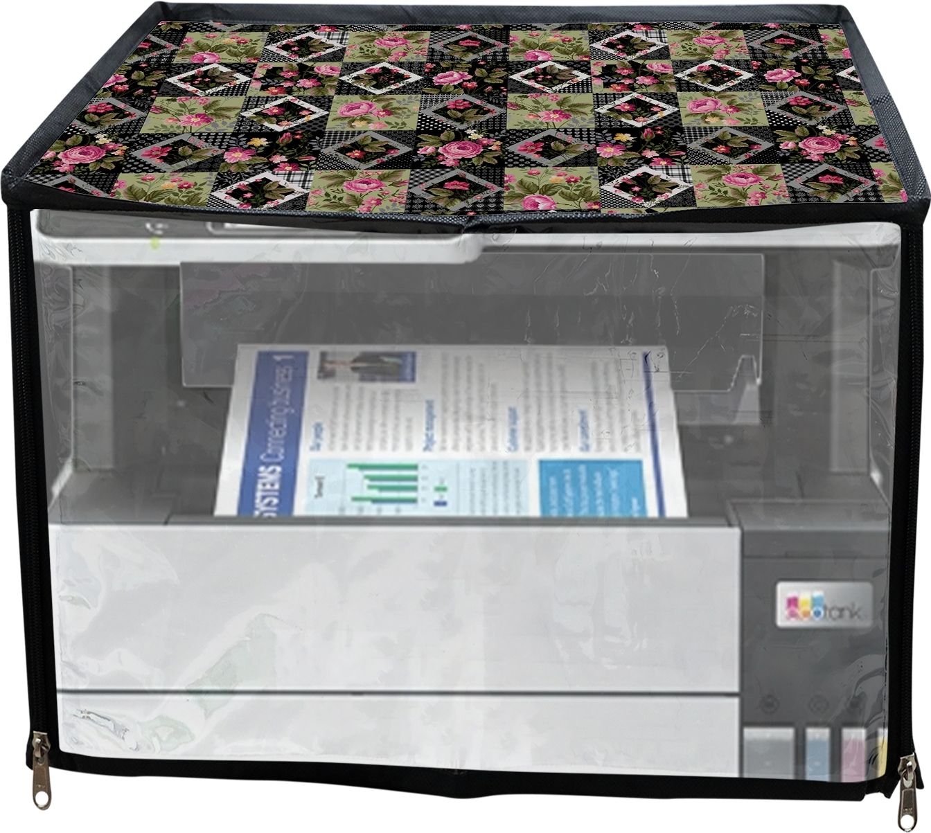 JMT Printer Cover For Epson Eco Tank L6490 Printer (Hara Check Print) Printer Cover-picture-34