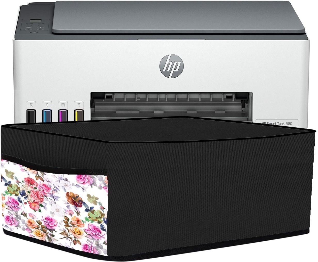 LoomStar for HP Smart Tank 580 / 581 / 585 / 529 with Utility Pocket Black Print Printer Cover-picture-26
