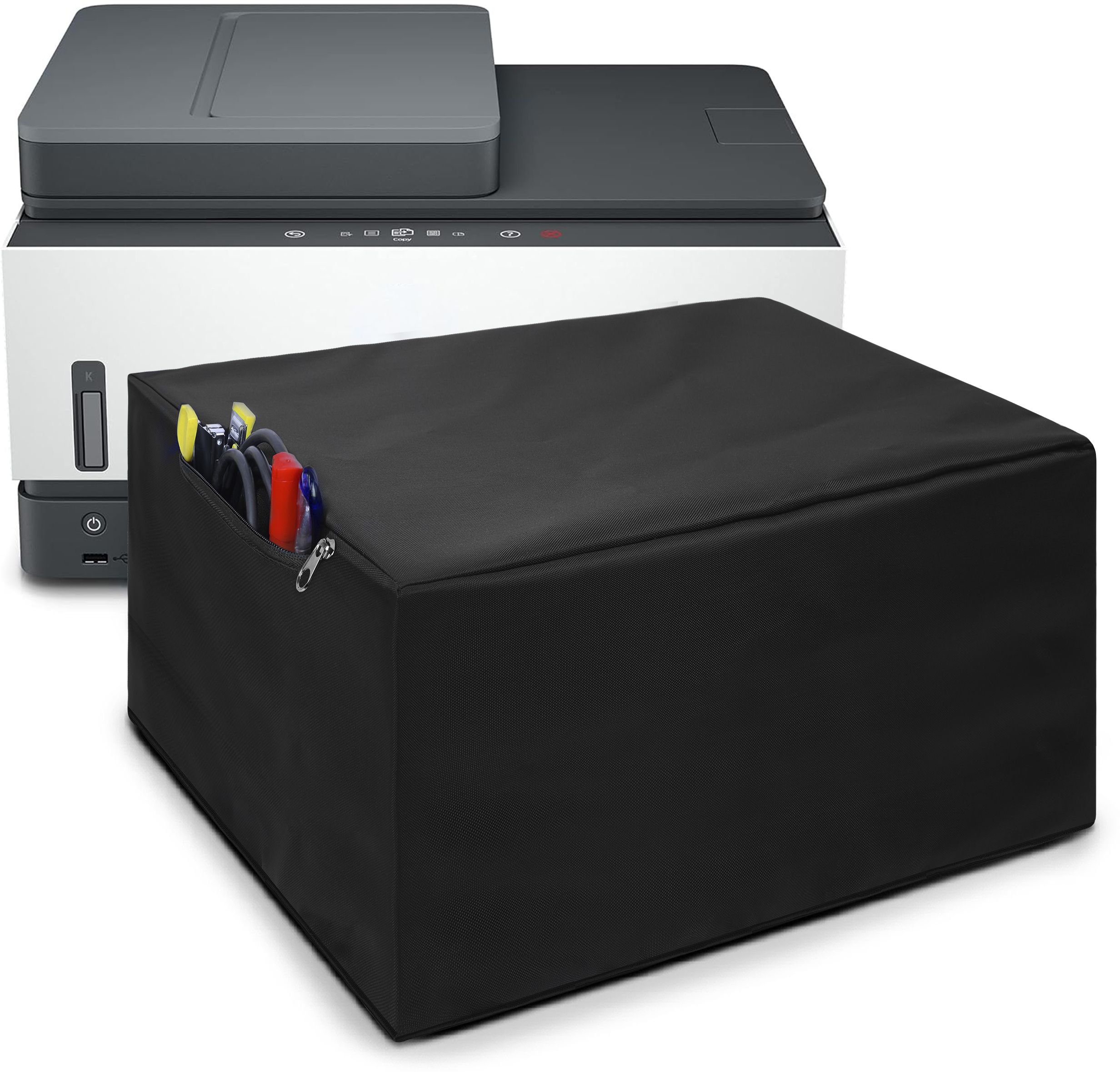 Alifiya Nylon Printer Cover For HP 790 Multi Function InkJet Color - Black Printer Cover-image-23