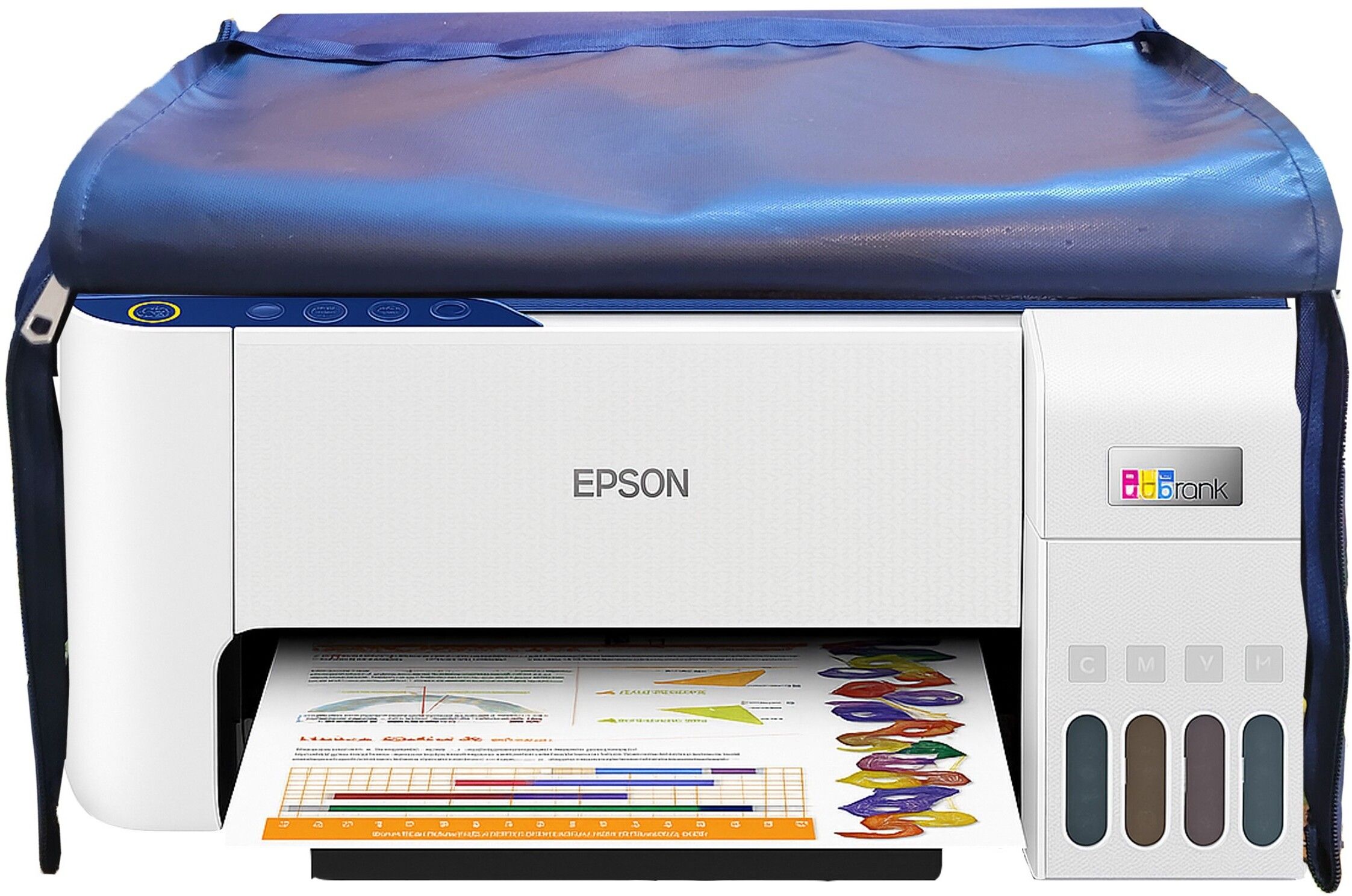 Protectio Dust & WaterProof Chain Printer Cover for Epson L3215 Multifunction InkTank-Blue Printer Cover-image-23
