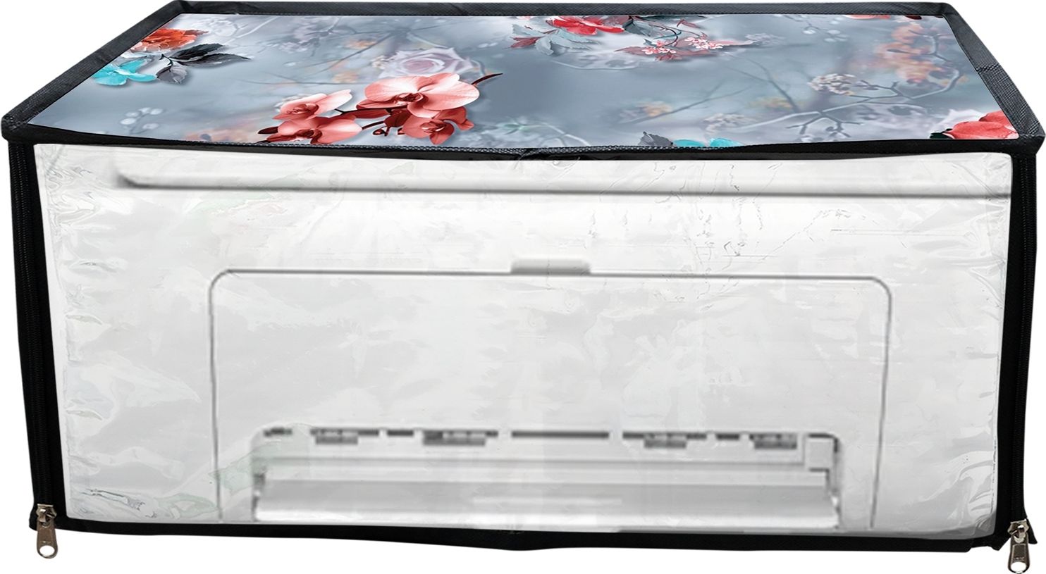 ATP Printer Cover For HP Desk Jet 2820 All in One Printer (Grey Floral Print) Printer Cover-picture-18