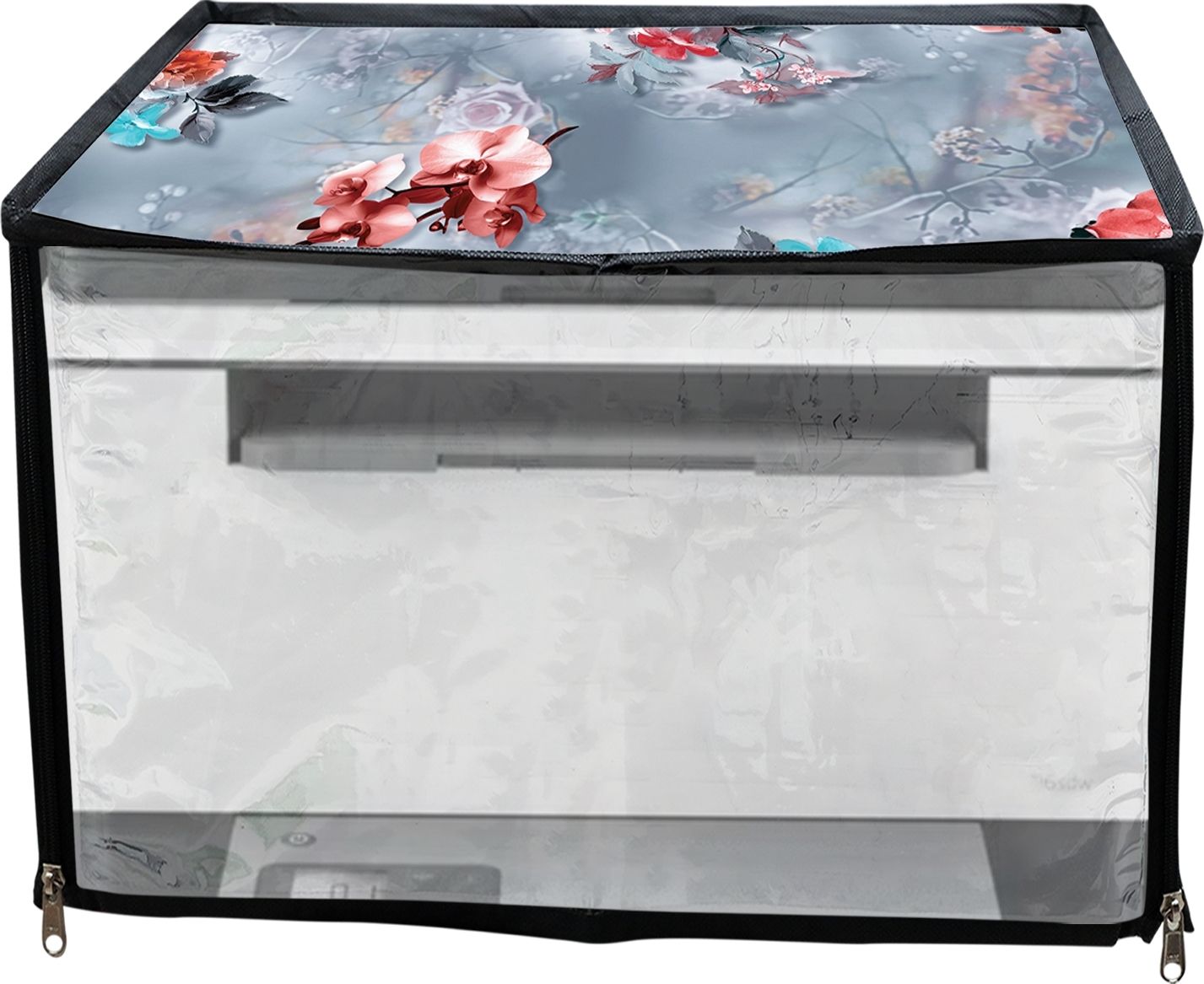 ATP Printer Cover For HP Laser Jet Tank MFP 2606sdw Printer (Grey Floral Print) Printer Cover-image-39