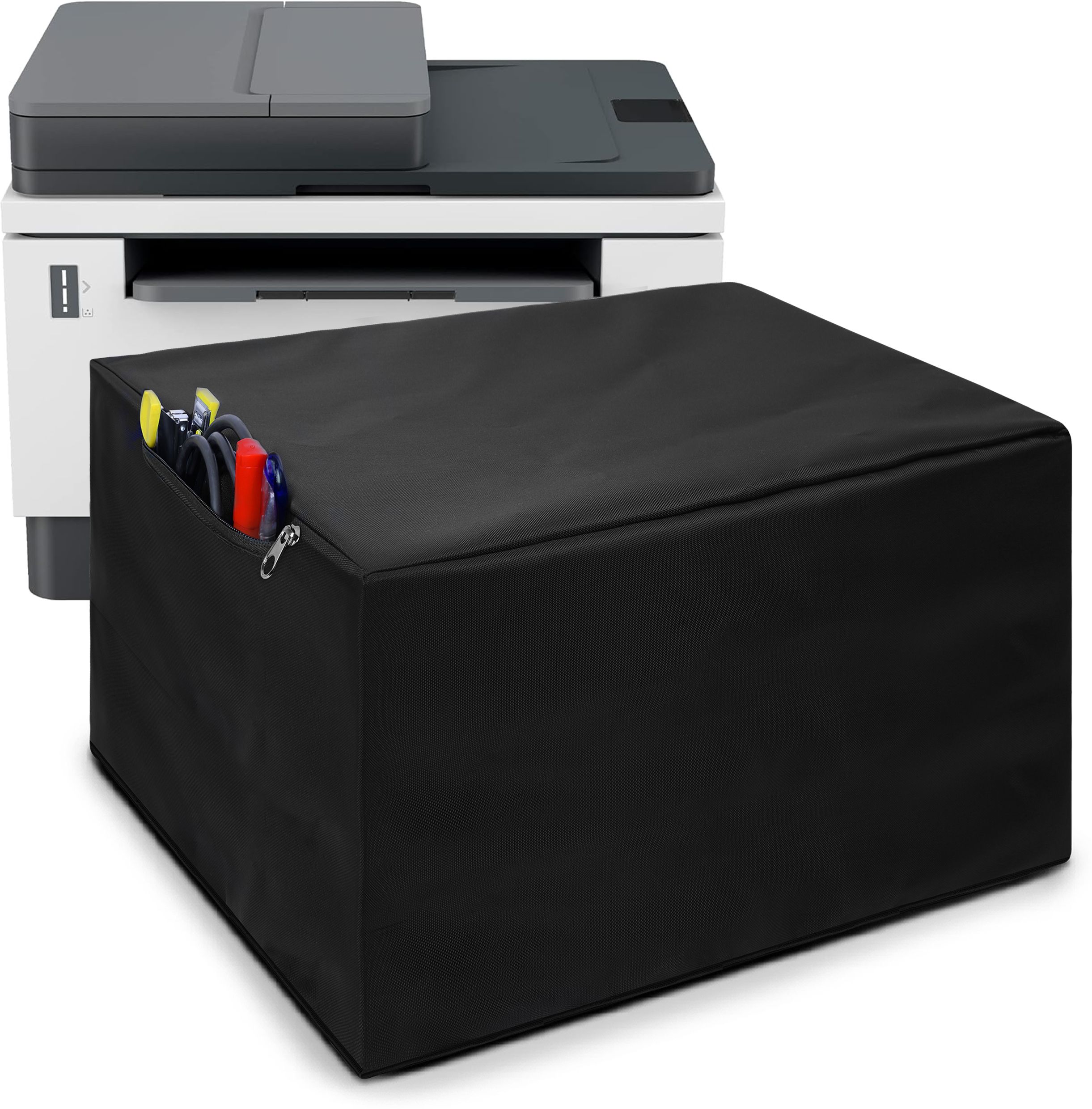 Alifiya Dust Proof washable Printer Cover for HP MFP 2606sdw Laser - Black Printer Cover-image-17