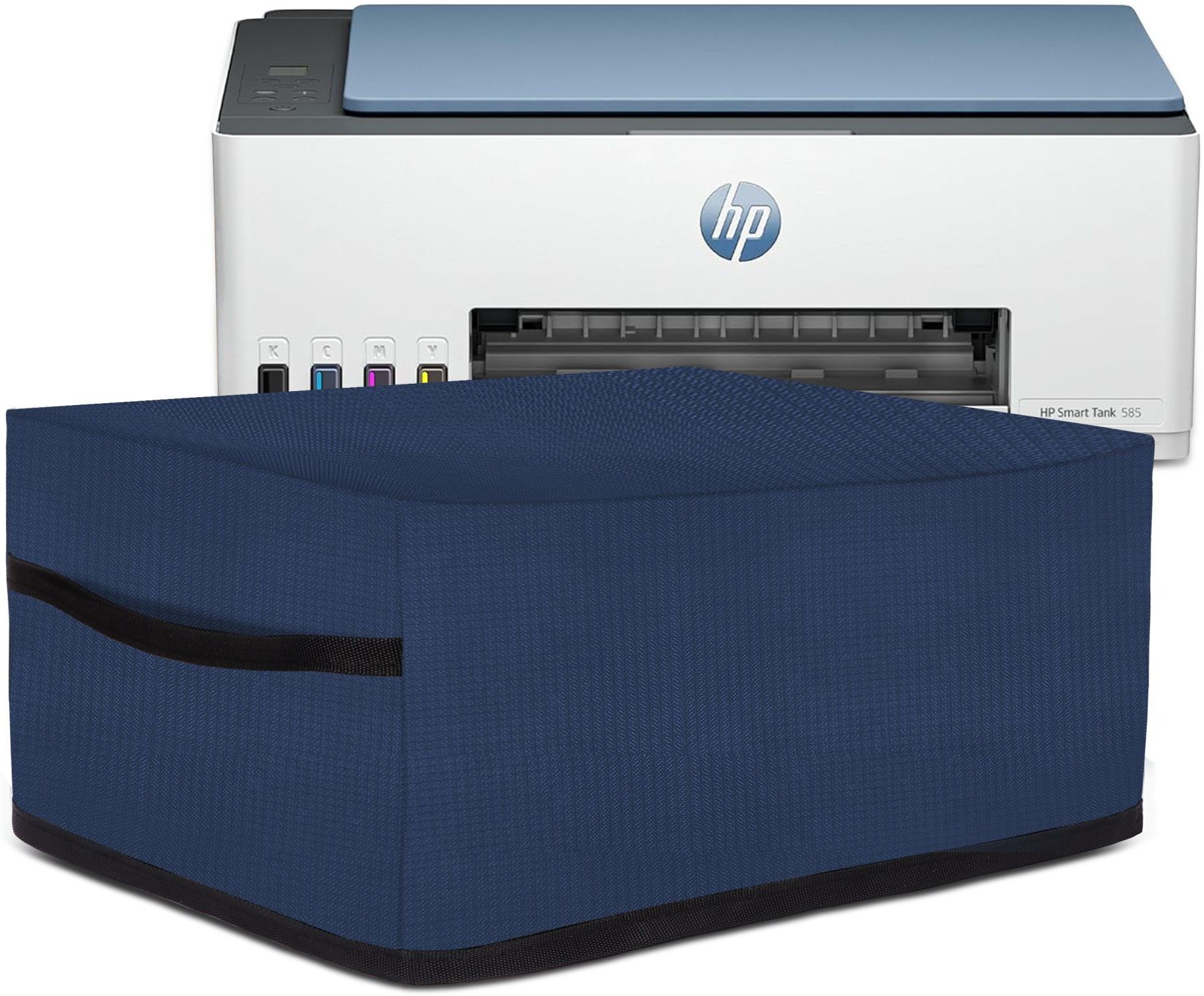 Cranique Dust Proof Cover For HP Smart Tank 580 / 581 / 585 All-in-One Wi-Fi - Blue Printer Cover-image-27