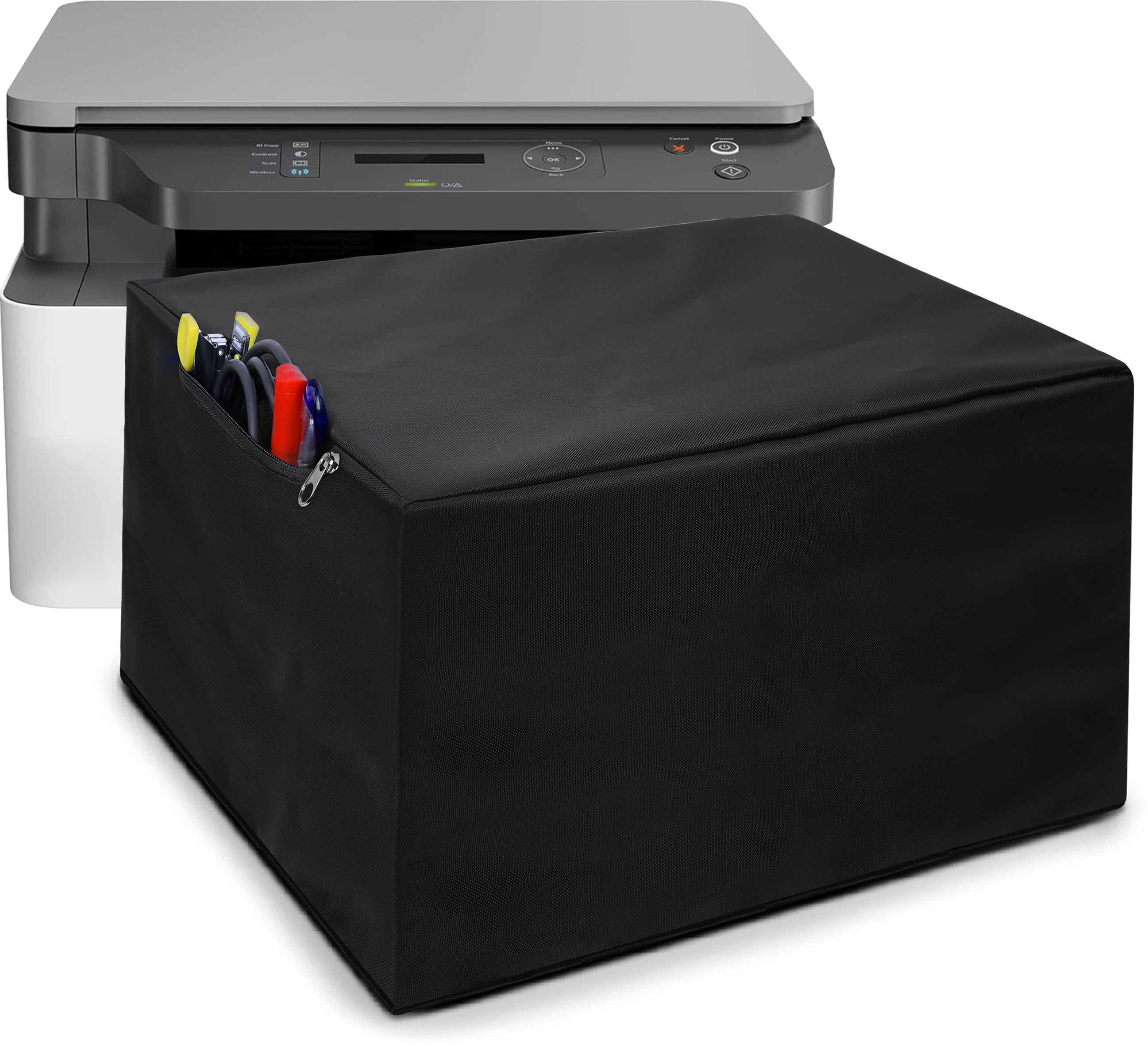 Alifiya Dust Proof washable Printer Cover for HP HP Laser MFP 1188w - Black Printer Cover-picture-20