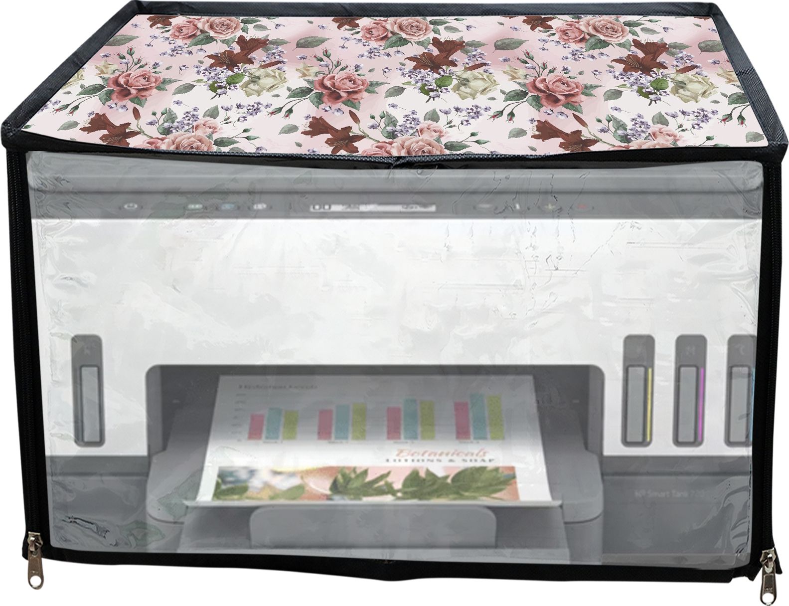 ATP Printer Cover For HP Smart Tank 720 All in One Printer (Pink Rose Print) Printer Cover-picture-16