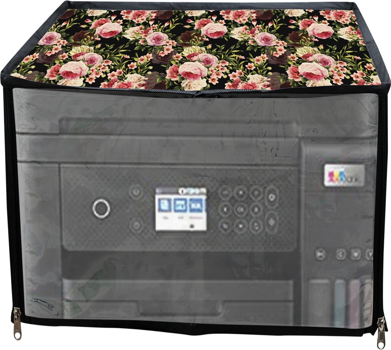 JMT Printer Cover For Epson Eco Tank L6270 Printer (Black Rose Print) Printer Cover-picture-19