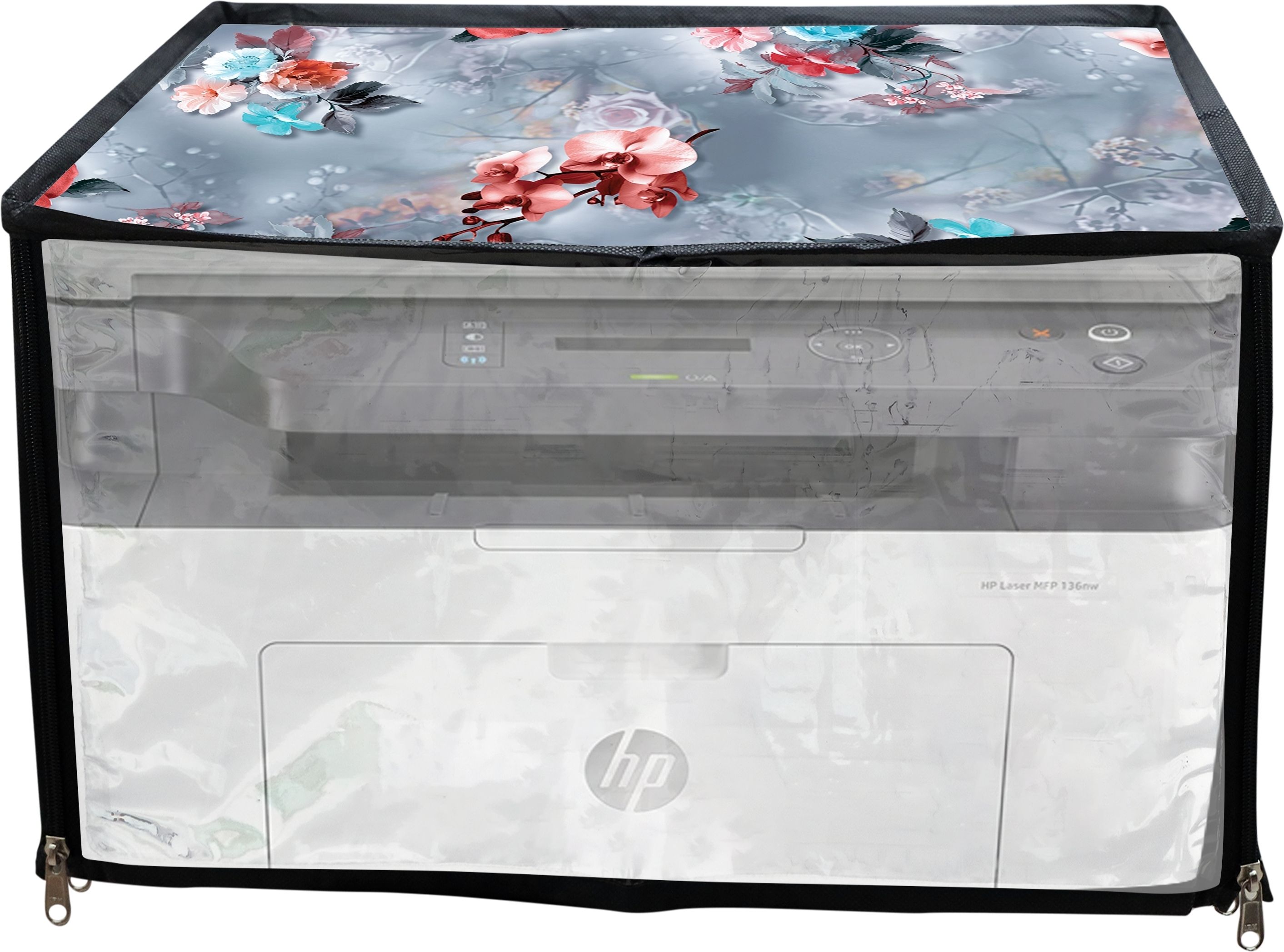PrimeCover MFP 136w Multi-Function Laser Color Blue Flower Printer Cover-image-16