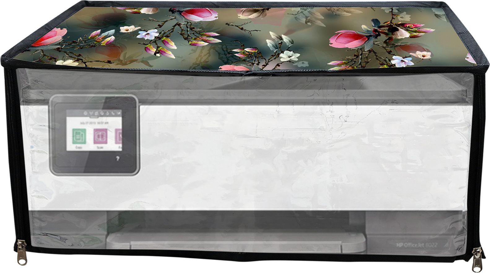 JMT Printer Cover For HP Officejet Pro 8022 All in One Printer (Green Floral) Printer Cover-image-49