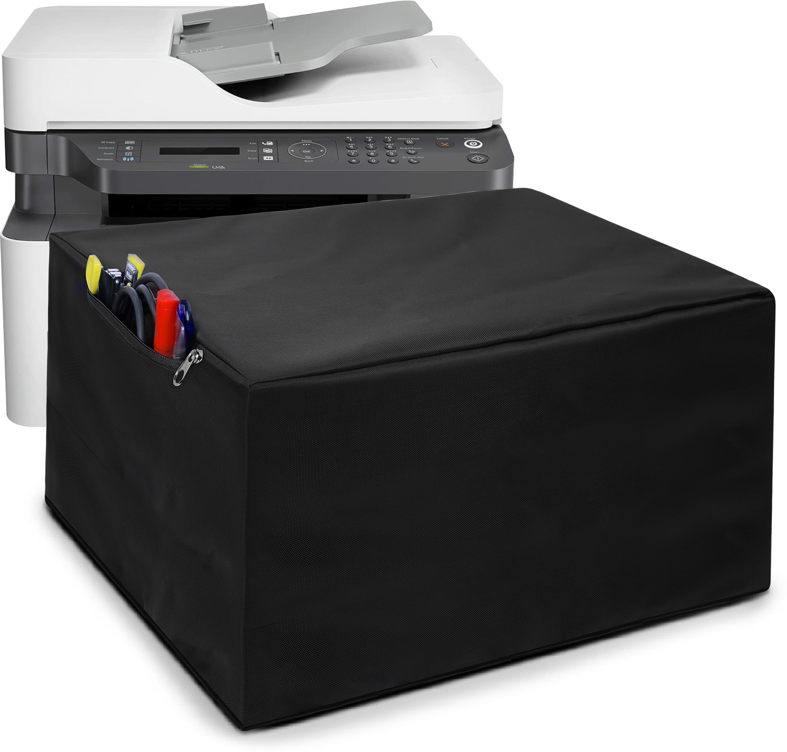 Alifiya Dust Proof washable Printer Cover for HP Laser MFP 1188fnw - Black Printer Cover-picture-30