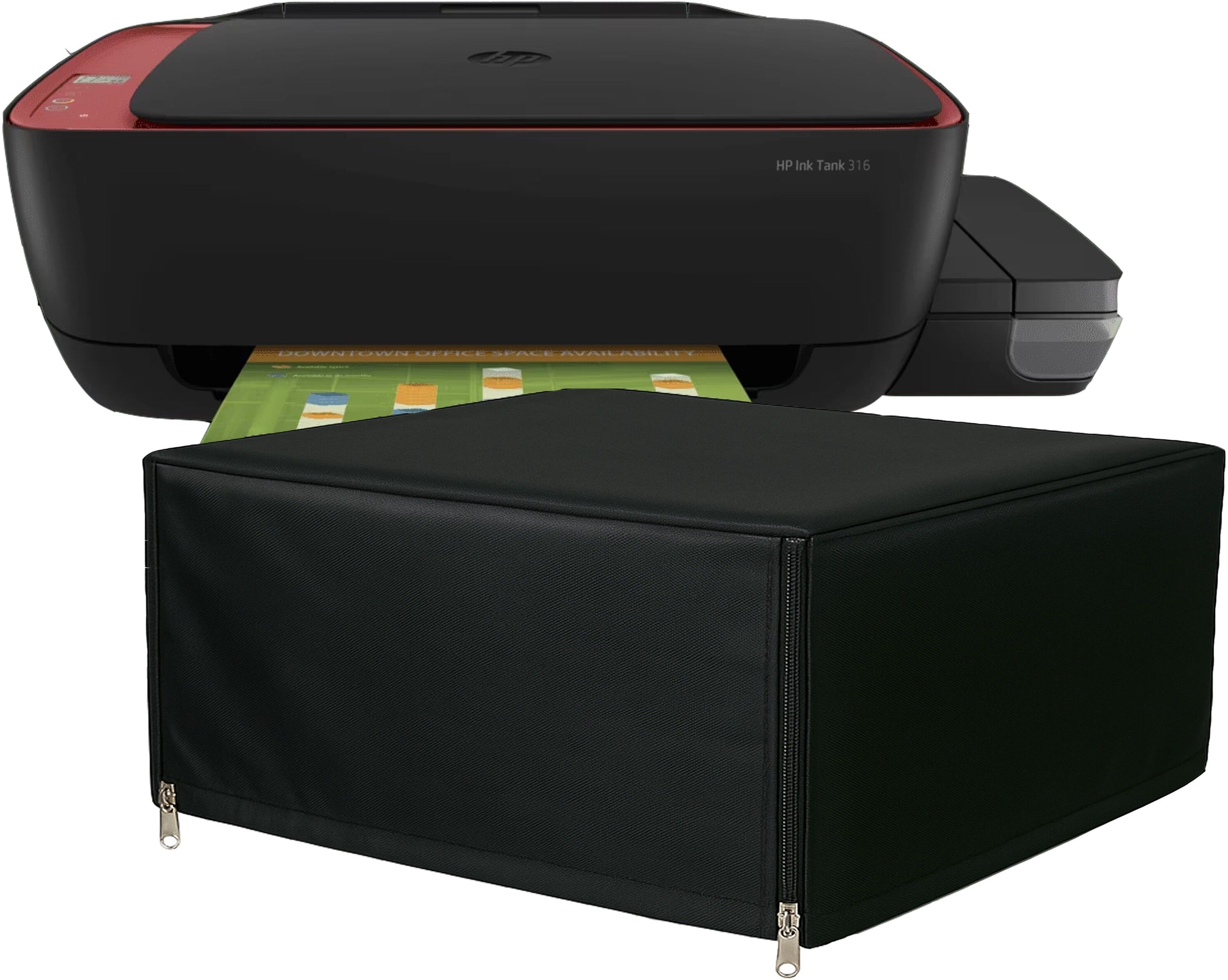 Protectio Dust Proof Washable Chain Printer Cover For HP 316 All in One - Black / Durable Printer Cover-image-5