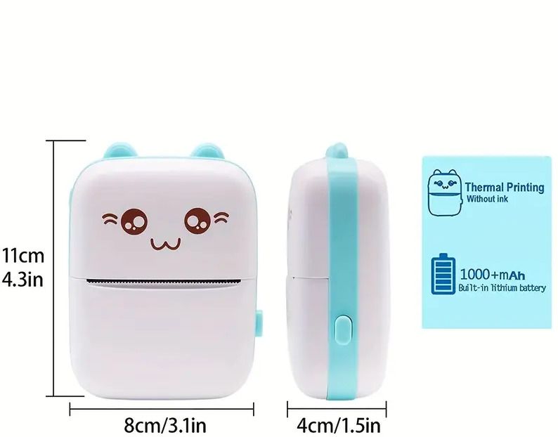 TECHEL Bluetooth Portable Mini Thermal Printers NDC13 Multi-function Monochrome Label Printer