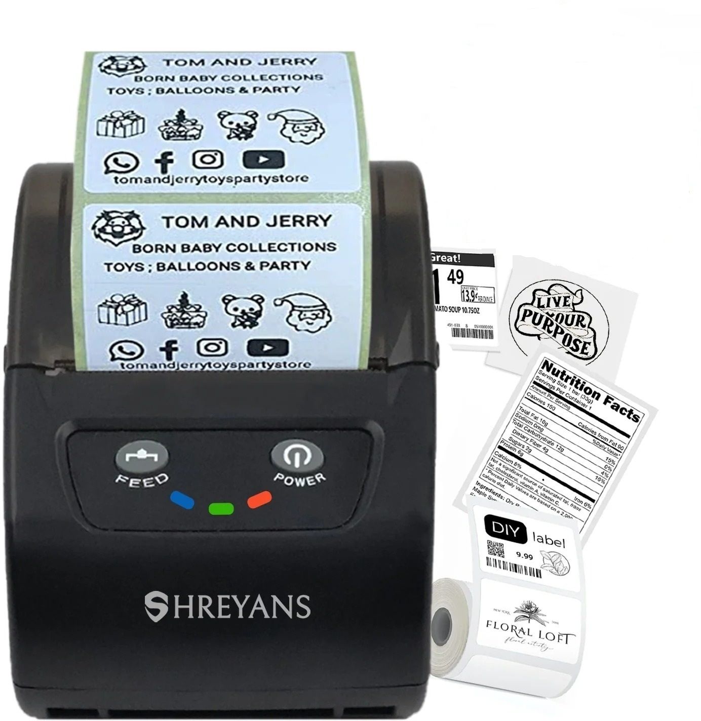 Shreyans MRP Sticker Printer Machine Multi-function Monochrome Label Printer-image-6