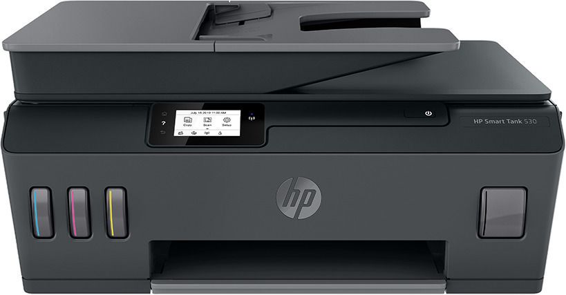 HP Smart Tank 530 All-in-one Multi-function WiFi Color Ink Tank Printer (Color Page Cost: 20 Paise | Black Page Cost: 10 Paise) for Print/Copy/Scan with ADF (Up to 18000 Black, 8000 Colour pages of ink in box)