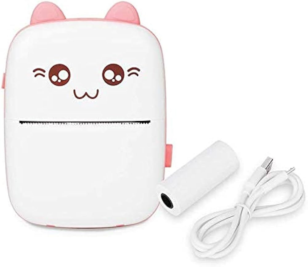 4uonly SMALL Size Mini Printer with Paper Output for Photo qwe20 Multi-function Monochrome Label Printer image 1