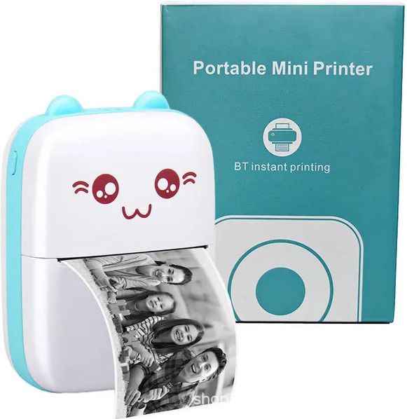 IMMUTABLE Mini Printer 2 Roll Bluetooth Portable Label Printer of Print AZX11 Multi-function Color Label Printer