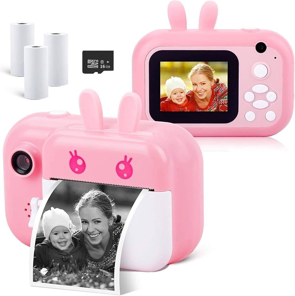 ENMORA Children diwali offer Q5 Kids Camera Instant Print Photo dsf2 Multi-function Monochrome Label Printer